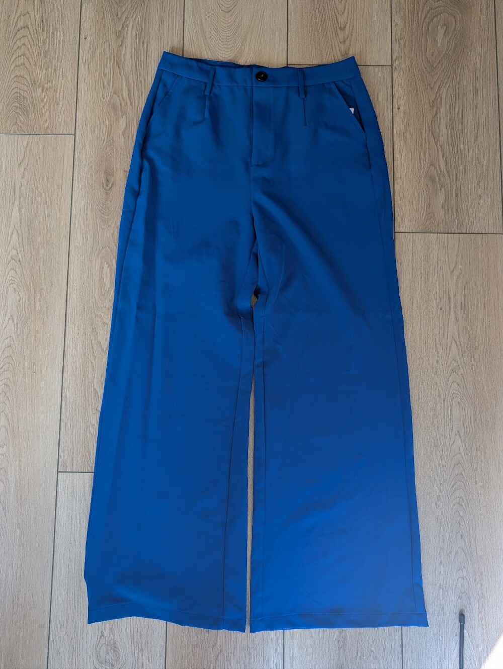 Cobalt Blue Wide Bottom Dress Pant